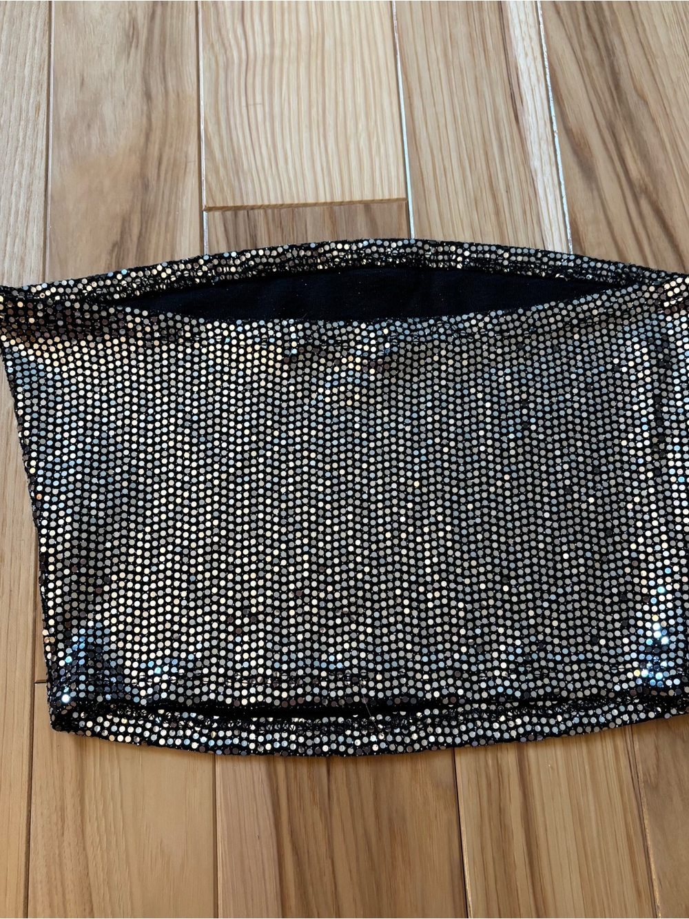 Vintage Y2K Charlotte Russe Silver Shimmer Strapless Tube Top - Picture 4 of 7